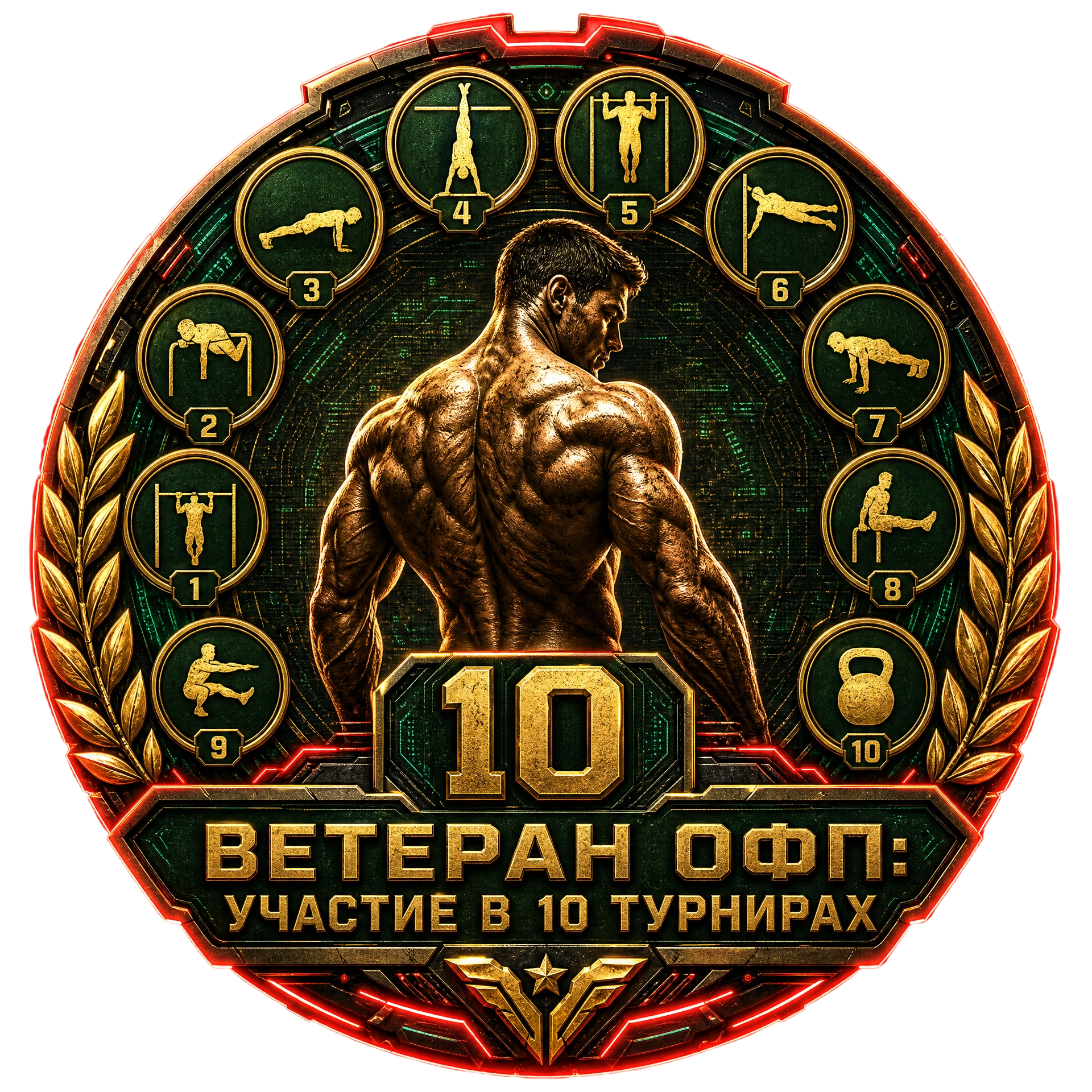 Ветеран ОФП: Участие в 10 Турнирах