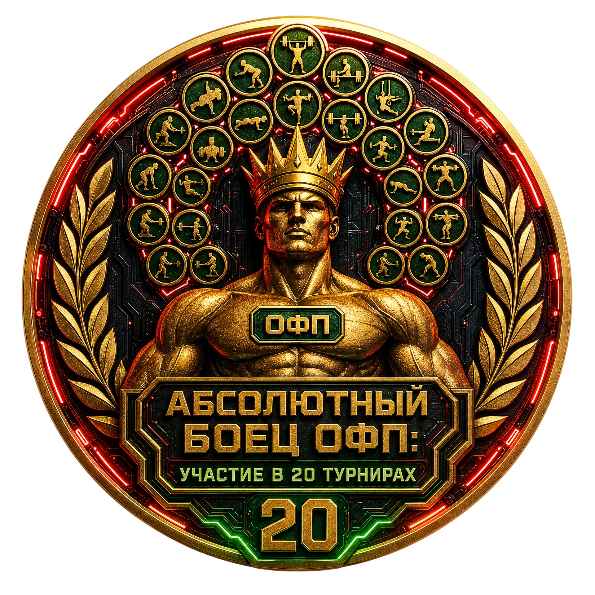 Абсолютный Боец ОФП: Участие в 20 Турнирах