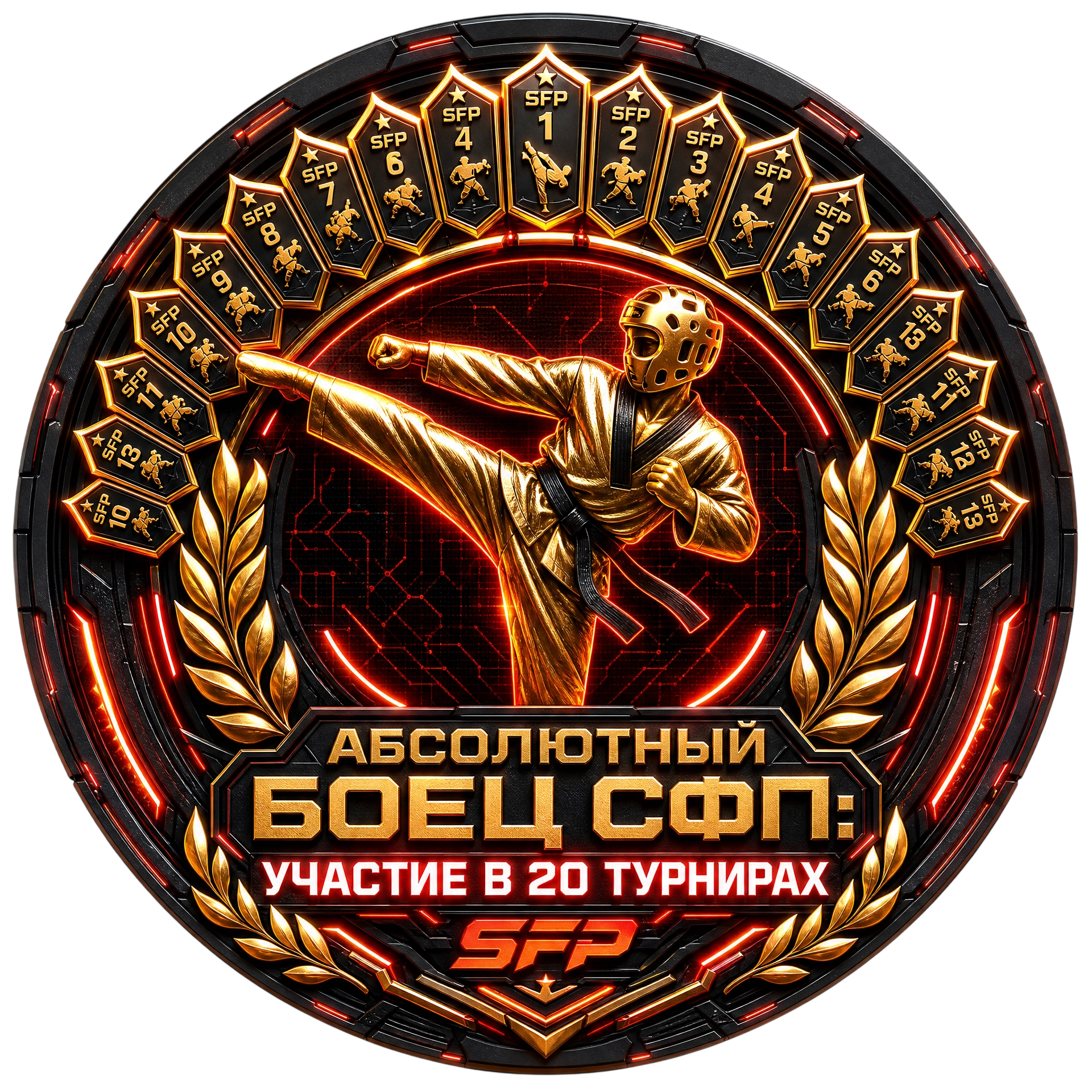 Абсолютный Боец СФП: Участие в 20 Турнирах