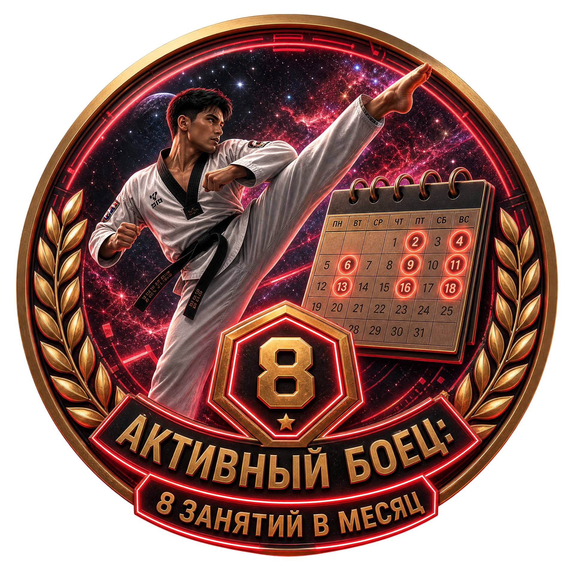 Активный Боец: 8 Занятий в Месяц