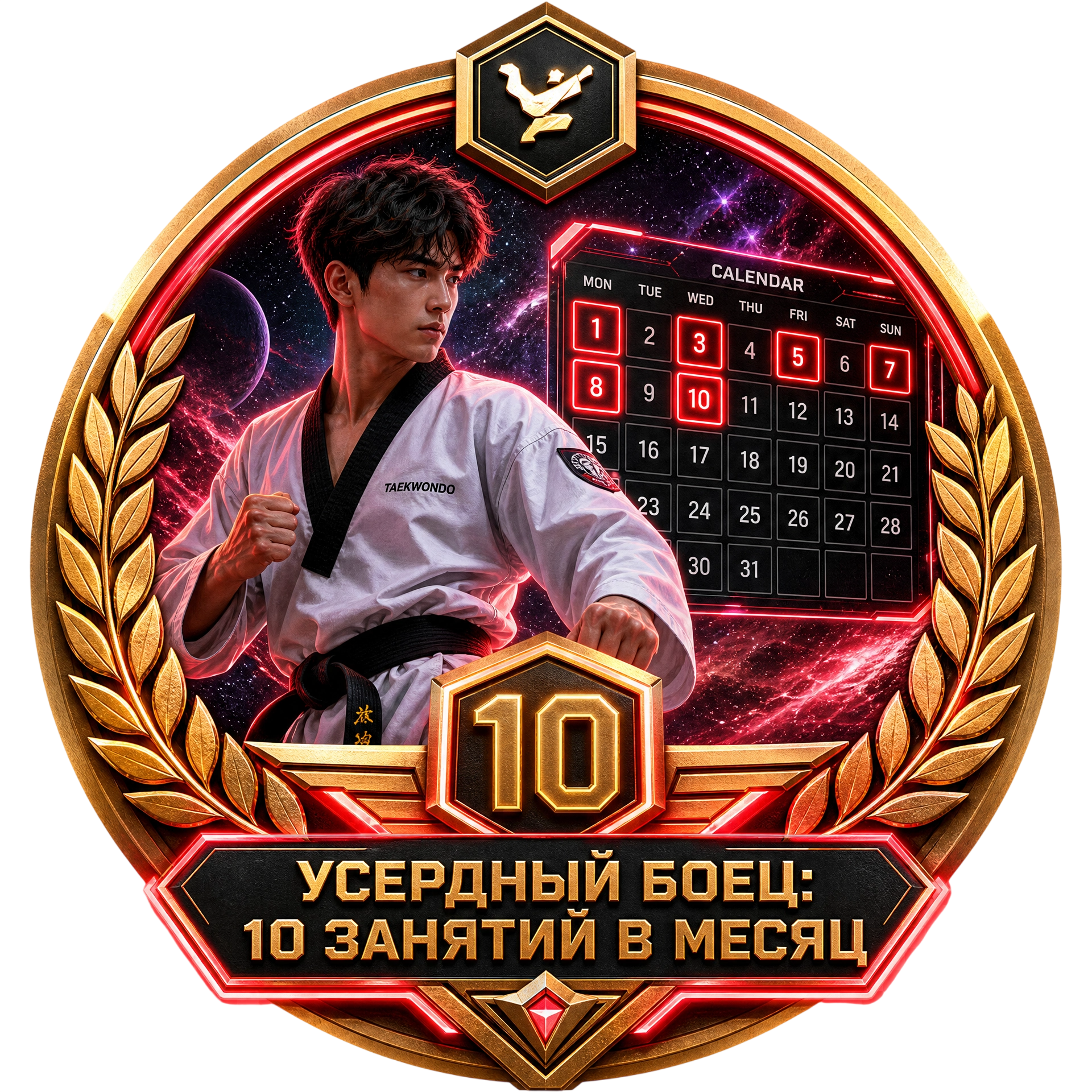 Усердный Боец: 10 Занятий в Месяц