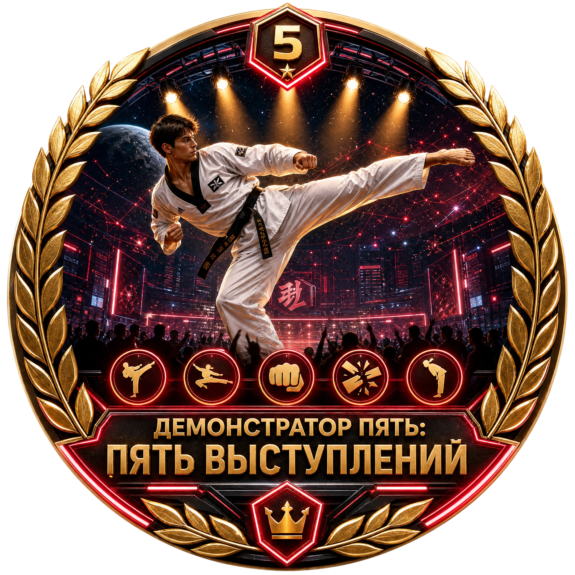 Демонстратор Пять: Пять Выступлений