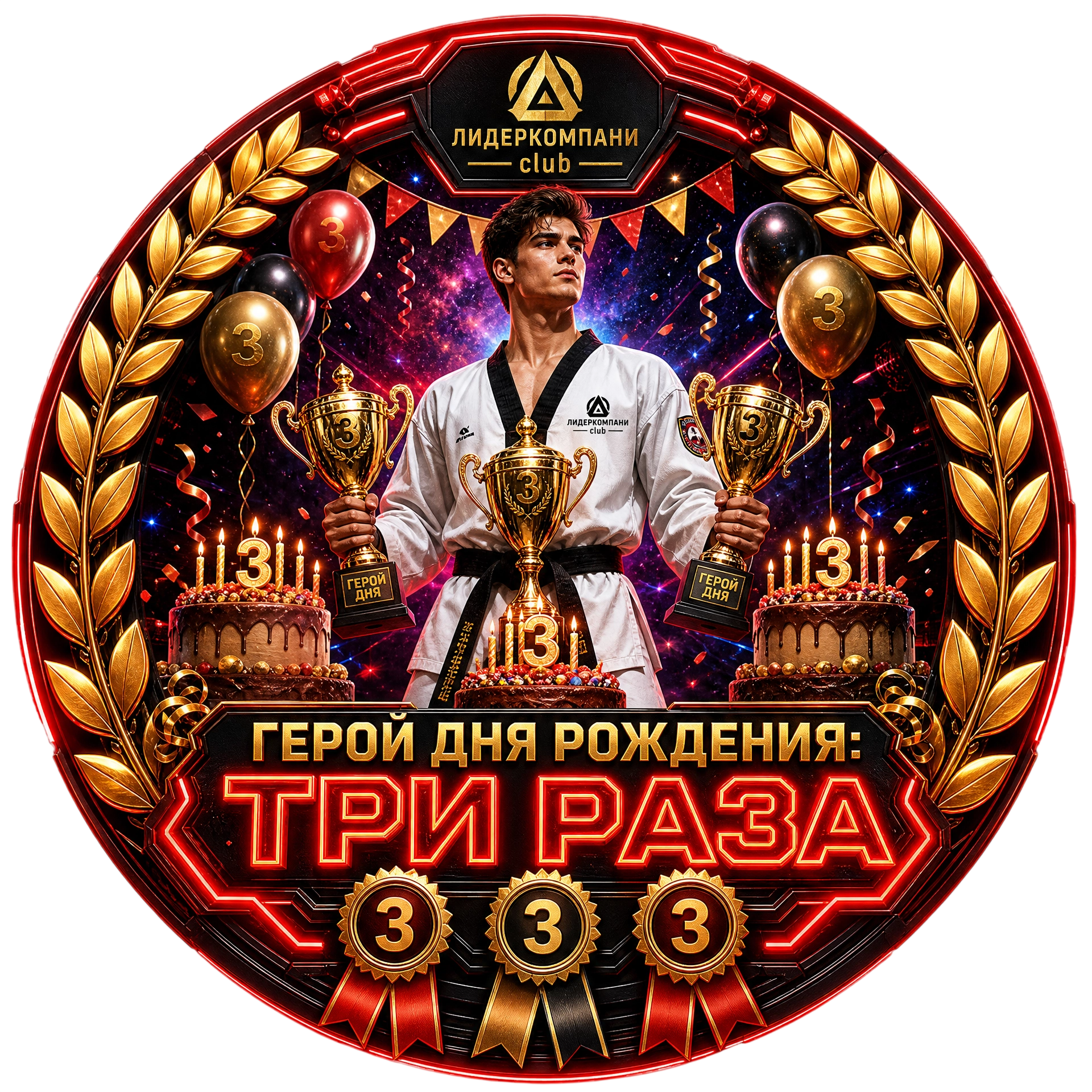 Герой Дня Рождения: Три Раза