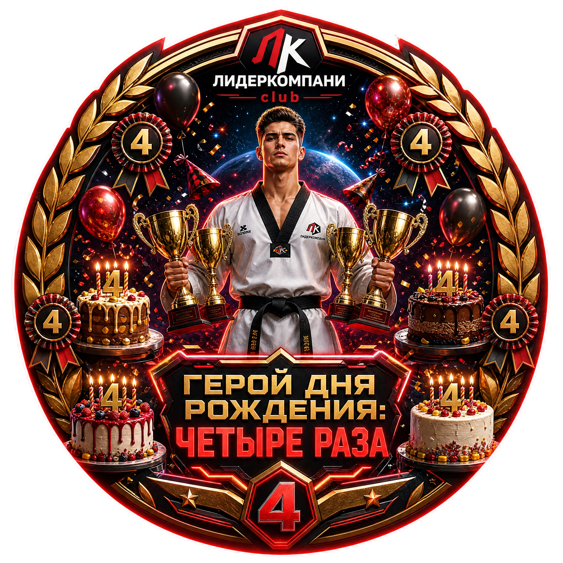 Герой Дня Рождения: Четыре Раза