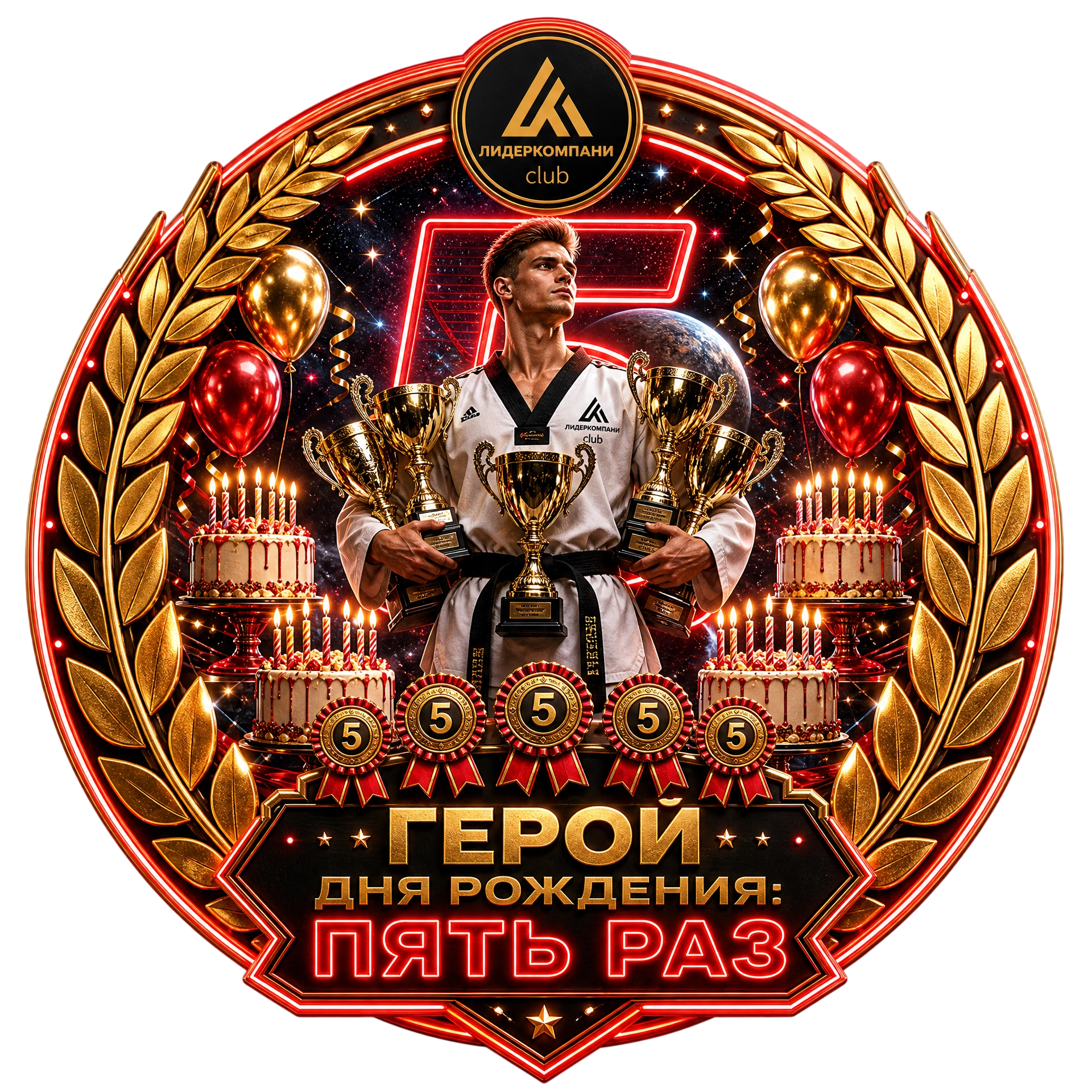 Герой Дня Рождения: Пять Раз
