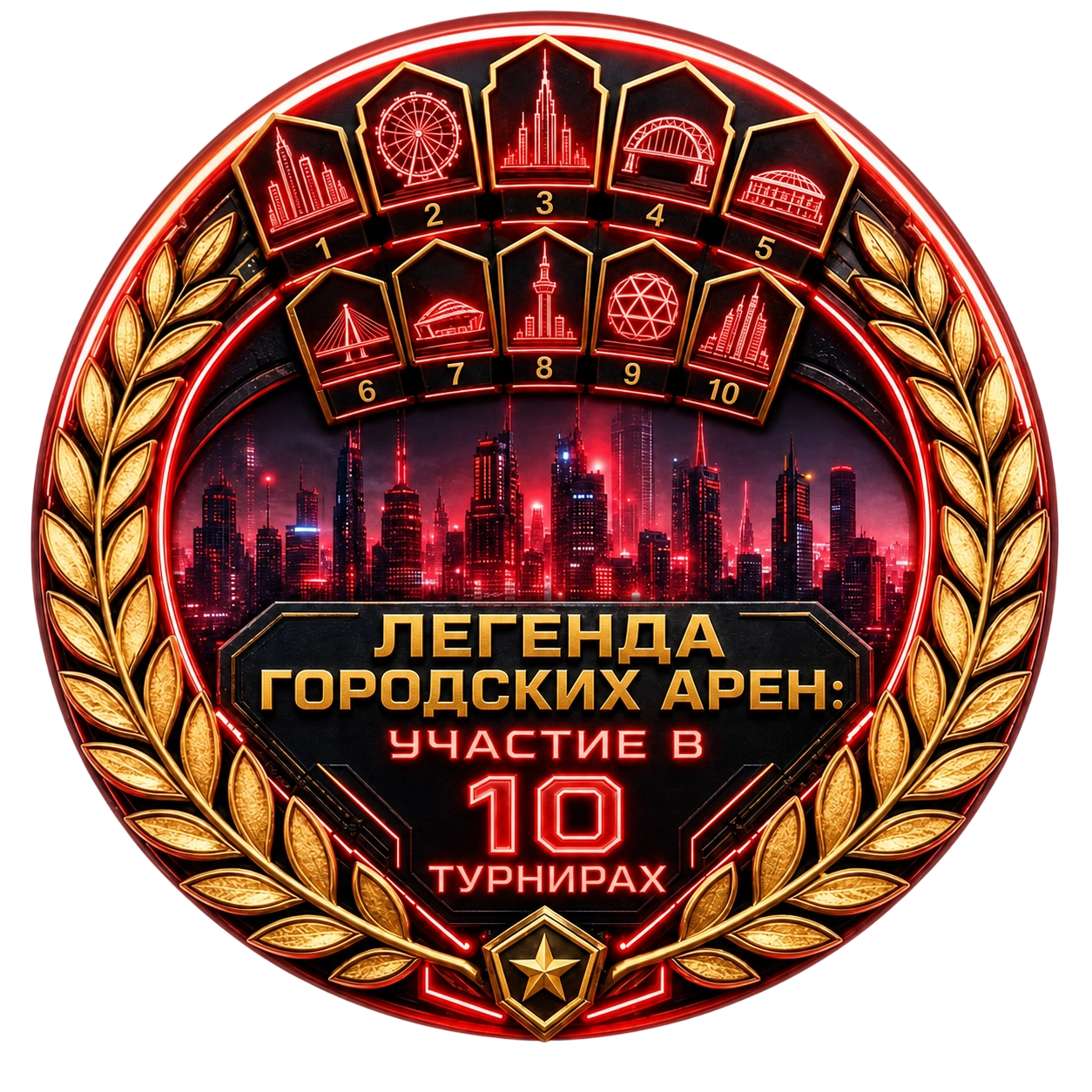 Легенда Городских Арен: Участие в 10 Турнирах